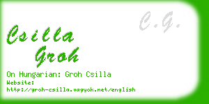 csilla groh business card